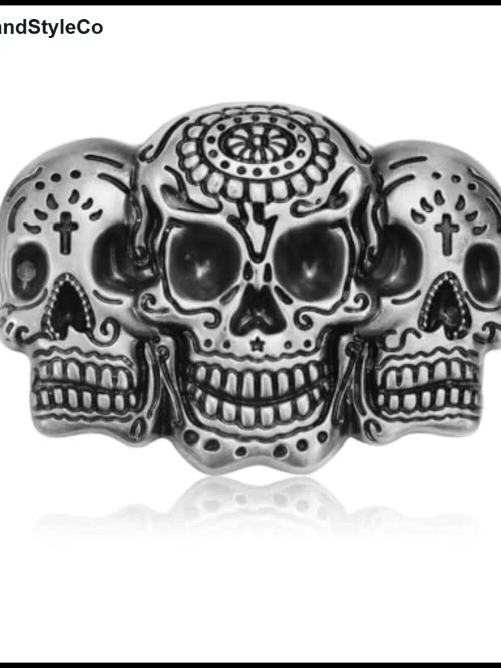 Western Bull Skull Belt Buckle Zinc Alloy Fits 1.5